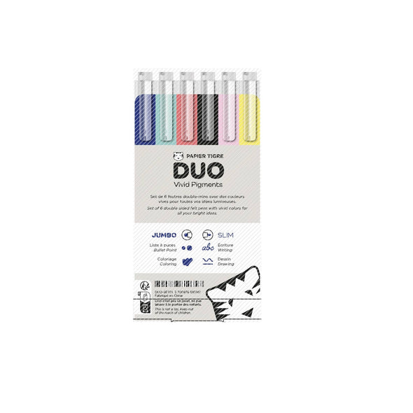 Duo Double-Sided Set of 6 Pen Set