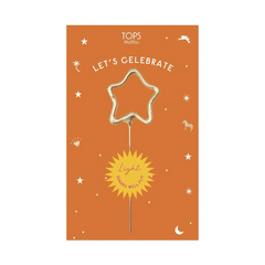 Mini 4" Gold Star Sparkler ~ Celebrate